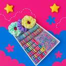 Kit 2155 Peças – Elásticos Coloridos para Cabelo Infantil