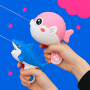 Brinquedo de Água Infantil – Pistola d’Água Peixe Baiacu e Tubarão