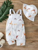 Macacão Infantil Verão Sem Mangas + Chapéu